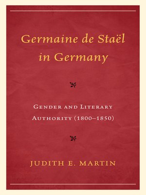 cover image of Germaine de Sta&#235;l and German Women